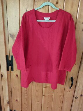 Women's red top from Vermont Country Store 2X